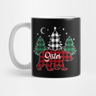 Sister Bear Buffalo Red Plaid Matching Family Christmas Mug